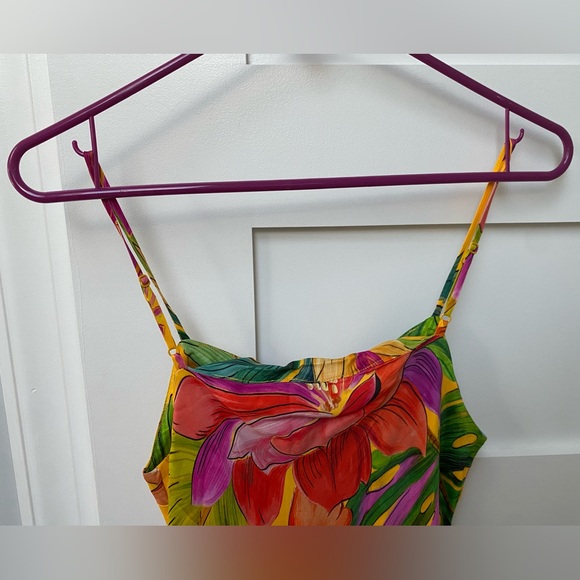 Farm Rio Colorful Tropical maxi slip dress - Picture 10 of 11